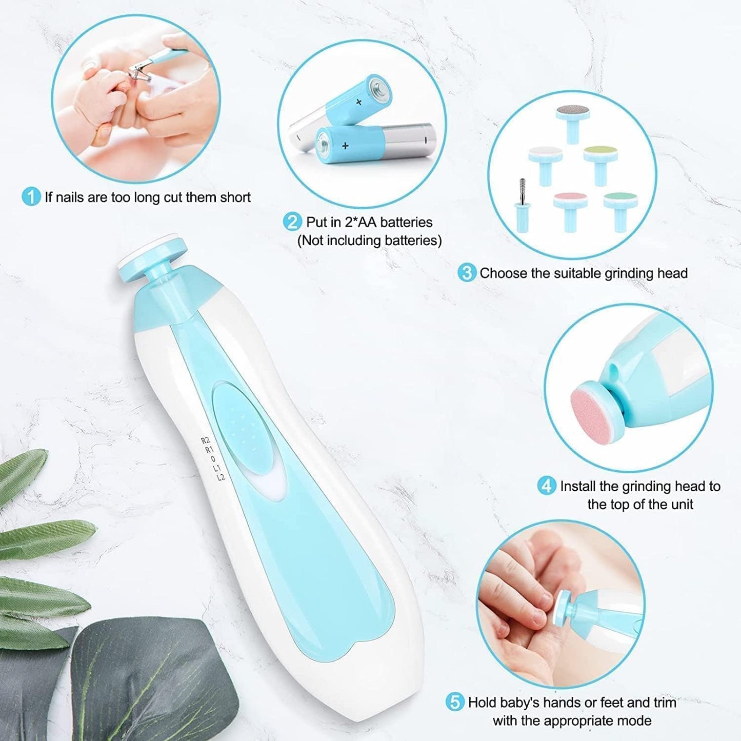 SafeTrim™ - Electric Baby Nail Filer | New Born Essentials