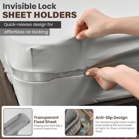 GripTuck Bed Sheet Holders (Set of 4) | Universal Fit for All Bed Sizes